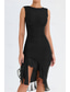 ieftine Rochii din chiffon-Pentru femei Rochii Midi Rochie de absolvire Rochie de Cocktail Rochie pentru invitata de nunta Rochie teacă Modă Modern În aer liber Absolvire Petrecere ceai Fit regulat Simplu Fără manșon Stil