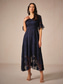 preiswerte abendkleider-Damen Maxikleid Cocktailkleid Kleid für Hochzeitsgäste Halbformelles Kleid A Linie Kleid Elegant Arbeit Geburtstag Flattrige Ärmel Hochzeitsgast Cocktailparty Formeller Abend Normale Passform