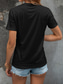 economico Magliette Festa della Mamma-Festa della mamma Per donna Blusa Mamma Orso Lettera Casual Manica Corta Scollo a V Top Regolari Quotidiano Uscire Abbigliamento mare Stampato Nero Bianco Estate