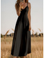 economico Vestito Semplice-Abito Maxi da Donna Abito Estivo Abito A-Line Abito Scivoloso Vacanza Casual Vacanza Quotidiana Spiaggia Regolare Fit Colore Solido Grafico Semplice Senza Maniche Collo a V Nero Bianco Giallo Vino