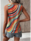 cheap Tank Tops &amp; Camis-Women&#039;s Camisole Tank Top Striped Color Gradient Stylish Casual Sleeveless V Neck Regular Tops Daily Going out Print Orange Summer