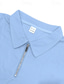 abordables Polo Classique pour Hommes-Homme Polo Polo quart de zip Extérieur Tenue quotidienne Revers Manche Courte Mode Hawaïen Uni 2 pièces Été Coupe régulière Noir Blanche Bleu Roi Vert Kaki Gris Polo