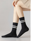 levne Dámské ponožky-dámské pruhované ponožky - čtyři velikosti - stylové a pohodlné, vhodné na golf a další outdoorové aktivity