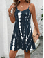 voordelige Kunst &amp; Design Jurken-Dames Mini-jurk A lijn jurk Slipdress Off-the-shoulder jurk Vakantie Casual Vakantie Dagelijks Normale pasvorm Grafisch Geometrisch Tie Dye Mouwloos V-hals Marine Zomer