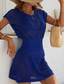 preiswerte Weiße Freizeitkleider-Damen Minikleid Sommerkleid Weißes Kleid Mode Klassisch Täglich Strand Wochenende Normale Passform Einfach Ärmellos V Ausschnitt Schwarz Weiß Königsblau Aprikose Sommer