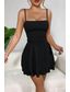 ieftine Rochii de absolvire-Pentru femei Rochie Mini Rochie albă Rochie de absolvire Rochie Slip Modă Zi de Naștere Absolvire Dată Fit regulat Simplu Fără manșon Bretele Spagheti Negru Alb Galben Roșu-aprins Vară