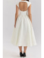 preiswerte Weiße Freizeitkleider-Damen Midikleid Weißes Kleid Mode Modern Geburtstag Abschlussfeier Date Normale Passform Einfach Ärmellos Rundhalsausschnitt Schwarz Hellgrau Beige Sommer