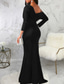 cheap White Graduation Dresses-Women's Long Dress Maxi Dress Prom Dress Party Dress Elegant Fashion Party Going out Regular Fit Plain Long Sleeve One Shoulder Black White Wine Summer