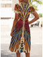 cheap Boho Dress-Women&#039;s Mini Dress Petite Dress Casual Dress Sundress A Line Dress Summer Dress Elegant Vacation Stylish Vacation Daily Regular Fit Graphic Feather Boho Short Sleeve Crew Neck Yellow Summer
