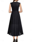 abordables Moins de 129,99 $-Robe de la mère de la mariée robe invitée de mariage élégante décontractée col rond longueur de sol en polyester sans manches avec dentelle