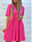 cheap White Casual Dresses-Women&#039;s Mini Dress Petite Dress White Dress Shirt Dress Casual Dress Summer Dress Fashion Classic Modern Daily Weekend Regular Fit Plain Half Sleeve Shirt Collar Black White Red Blue Summer