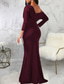 cheap White Graduation Dresses-Women's Long Dress Maxi Dress Prom Dress Party Dress Elegant Fashion Party Going out Regular Fit Plain Long Sleeve One Shoulder Black White Wine Summer