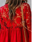voordelige Kant Tops-Dames Blouse Effen Kleur Stijlvol Casual Lange mouw V-hals Normale tops Dagelijks Knop Zwart Wit Rood Paars Groen Zomer Lente