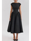 preiswerte Weiße Freizeitkleider-Damen Midikleid Weißes Kleid Mode Modern Geburtstag Abschlussfeier Date Normale Passform Einfach Ärmellos Rundhalsausschnitt Schwarz Hellgrau Beige Sommer