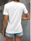 abordables T-shirt Boho-Femmes T-shirt Graphique Géométrique Élégant Occasionnel Manche Courte Col rond Hauts Réguliers Quotidien Week-end Tenues mignonnes Imprimé Noir Blanche Été Printemps