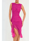 ieftine Rochii din chiffon-Pentru femei Rochii Midi Rochie de absolvire Rochie de Cocktail Rochie pentru invitata de nunta Rochie teacă Modă Modern În aer liber Absolvire Petrecere ceai Fit regulat Simplu Fără manșon Stil