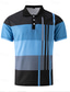 cheap Men&#039;s Classic Polo-Men&#039;s Golf Shirt Golf Polos Shirts Work Casual Lapel Short Sleeve Basic Modern Stripes Patchwork Buttons Summer Regular Fit Pink+Orange Dark Pink Blue Purple Orange Green Golf Shirt