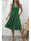 cheap Cocktail Dress-Women&#039;s Midi Dress Party Dress Cocktail Dress Fashion Party Birthday Date Regular Fit Plain Sleeveless V Neck Black Wine Blue Dark Green Summer