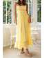 cheap White Casual Dresses-Women&#039;s Midi Dress White Dress Slip Dress Fashion Graduation Date Going out Regular Fit Plain Sleeveless Spaghetti Strap White Yellow Summer