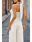 cheap Party Jumpsuits-Women&#039;s Normal Jumpsuit Elegant Solid Color Sleeveless Halter Neck Backless Party Regular Fit Black White Red Summer