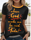 ieftine Umor &amp; Citate tricou-Pentru femei Tricou Grafic Scrisă Casual Manșon scurt Rotund Topuri obișnuite Zilnic Sfârșit de săptămână Imprimeu Negru Bleumarin Albastru piscină Trifoi Vară Primăvară