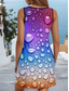 cheap Art&amp;Design Dress-Women&#039;s Mini Dress A Line Dress Summer Dress Off The Shoulder Dress Casual Semi Formal Daily Holiday Going out Loose Fit Graphic Color Gradient Sleeveless U Neck Purple Summer
