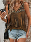 cheap Boho Tank Top-Women&#039;s Camisole Tank Top Boho Tank Top Western Tank Top Graphic Bohemia Vintage Ethnic Sleeveless V Neck Regular Tops Daily Holiday Print Khaki Summer