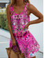 abordables Robes Boho-Femmes Mini Robe Robe trapèze Robe d&#039;été Robe à épaules dénudées Vacances Occasionnel Quotidien Coupe Ample Graphique Géométrique Sans manches Col en U Violet Orange Vert Été
