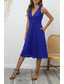 cheap Cocktail Dress-Women&#039;s Midi Dress Party Dress Cocktail Dress Fashion Party Birthday Date Regular Fit Plain Sleeveless V Neck Black Wine Blue Dark Green Summer