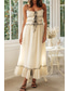 cheap White Casual Dresses-Women&#039;s Midi Dress White Dress Slip Dress Fashion Graduation Date Going out Regular Fit Plain Sleeveless Spaghetti Strap White Yellow Summer