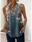 cheap Floral Tank Top-Women&#039;s Camisole Tank TopFloral Graphic Stylish Casual Sleeveless V Neck Regular Tops Daily Print Dusty Blue Green Summer