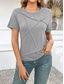cheap Plain tee-Women&#039;s T Shirt Solid Color Plain Fashion Modern Casual Short Sleeve Crew Neck Regular Tops Daily Weekend Black Pink Brown Gray Summer