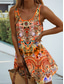 abordables Robes Boho-Femmes Mini Robe Robe trapèze Robe d&#039;été Robe à épaules dénudées Vacances Occasionnel Quotidien Coupe Ample Graphique Géométrique Sans manches Col en U Violet Orange Vert Été