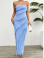 cheap White Casual Dresses-Women&#039;s Long Dress Maxi Dress White Dress Prom Dress Party Dress Cocktail Dress Fashion Modern Festival Dress Wedding Party Special Occasion Regular Fit Plain Sleeveless Strapless White Pink Blue