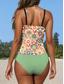 abordables Tankinis-Maillot de bain femme tankini 2 pièces boho shorty dos nu vêtements de vacances à la plage floral graphique décolleté en U sans manches