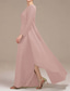cheap With Jacket-Two Piece Mother of the Bride Dress Elegant Vintage Simple Crew Neck Floor Length Chiffon Long Sleeve Jacket Dresses with Solid Color