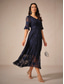 preiswerte abendkleider-Damen Maxikleid Cocktailkleid Kleid für Hochzeitsgäste Halbformelles Kleid A Linie Kleid Elegant Arbeit Geburtstag Flattrige Ärmel Hochzeitsgast Cocktailparty Formeller Abend Normale Passform
