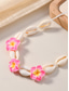 billige Halskjede for kvinner-håndlaget cowrie shell-kjede med plumeria-blomster – boho hawaiianske strandsmykker for kvinner, justerbar sommersurferchoker, tropisk ferie og festivaltilbehør