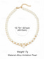 voordelige Dames ketting-elegante gelaagde parelketting voor dames – gouden ketting met witte imitatieparels, klassieke vintage sieraden voor bruiloften, feesten en formele evenementen