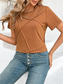 cheap Plain tee-Women&#039;s T Shirt Solid Color Plain Fashion Modern Casual Short Sleeve Crew Neck Regular Tops Daily Weekend Black Pink Brown Gray Summer