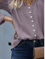 voordelige Kant Tops-Dames Blouse Effen Kleur Stijlvol Casual Lange mouw V-hals Normale tops Dagelijks Knop Zwart Wit Rood Paars Groen Zomer Lente