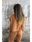 economico Set in cotone e lino-Per donna Quotidiano Set ispirati al lino Set da due pezzi Blusa Manica Corta Girocollo Tinta unica Coulisse Quotidiano Ferie Nero Verde militare Arancione Estate Vestibilità regolare
