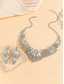 cheap Wedding Accessories-Elegant Green Crystal Jewelry Set – Statement Necklace &amp; Earrings for Women, Luxury Wedding &amp; Party Accessories
