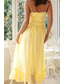 cheap White Casual Dresses-Women&#039;s Midi Dress White Dress Slip Dress Fashion Graduation Date Going out Regular Fit Plain Sleeveless Spaghetti Strap White Yellow Summer