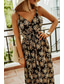 cheap Casual Floral Dresses-Women&#039;s Long Dress Maxi Dress Slip Dress Print Dress Fashion Outdoor Holiday Tea Party Regular Fit Flower Sleeveless Spaghetti Strap Black White Green Summer