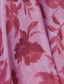 abordables Largo del piso-Vestido A-Line floral rosa para madre de la novia elegante vintage escote en V longitud de suelo chiffon manga corta con volantes vestido de invitada de boda