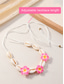 billige Halskjede for kvinner-håndlaget cowrie shell-kjede med plumeria-blomster – boho hawaiianske strandsmykker for kvinner, justerbar sommersurferchoker, tropisk ferie og festivaltilbehør