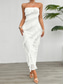 cheap White Casual Dresses-Women&#039;s Long Dress Maxi Dress White Dress Prom Dress Party Dress Cocktail Dress Fashion Modern Festival Dress Wedding Party Special Occasion Regular Fit Plain Sleeveless Strapless White Pink Blue
