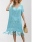 cheap Beach Dresses-Women&#039;s Swimsuits Cover Up Swim Dress Swimsuit Cut Out Fringe Vacation Beach Wear Solid Color V Neck Short Sleeves Bathing Suits