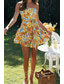 cheap Casual Floral Dresses-Women&#039;s Mini Dress Graduation Dress Floral Dress Print Dress Modern Outdoor Vacation Weekend Regular Fit Flower Sleeveless Spaghetti Strap Orange Summer
